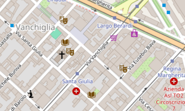 Cartografia OpenStreetMap del quartiere Vanchiglia, Torino